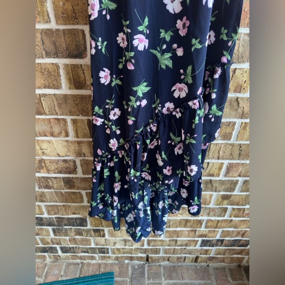Lulu's Navy Floral High Low Dress - Picture 8 of 10
